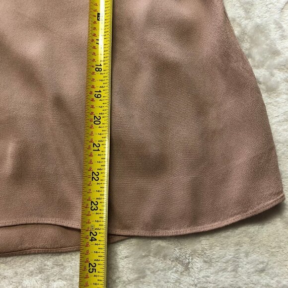ARITZIA Wilfred Free Juliger Mocha Short Sleeve, Crepe Blouse Size XXSmall - Picture 9 of 10